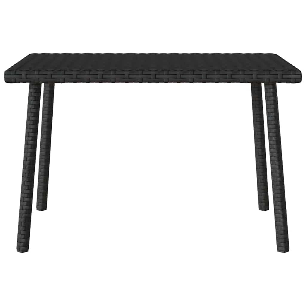 vidaXL Mesa centro jardín rectangular negra 60x40x37cm ratán sintético