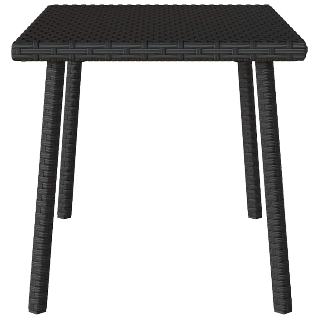 vidaXL Mesa centro jardín rectangular negra 60x40x37cm ratán sintético