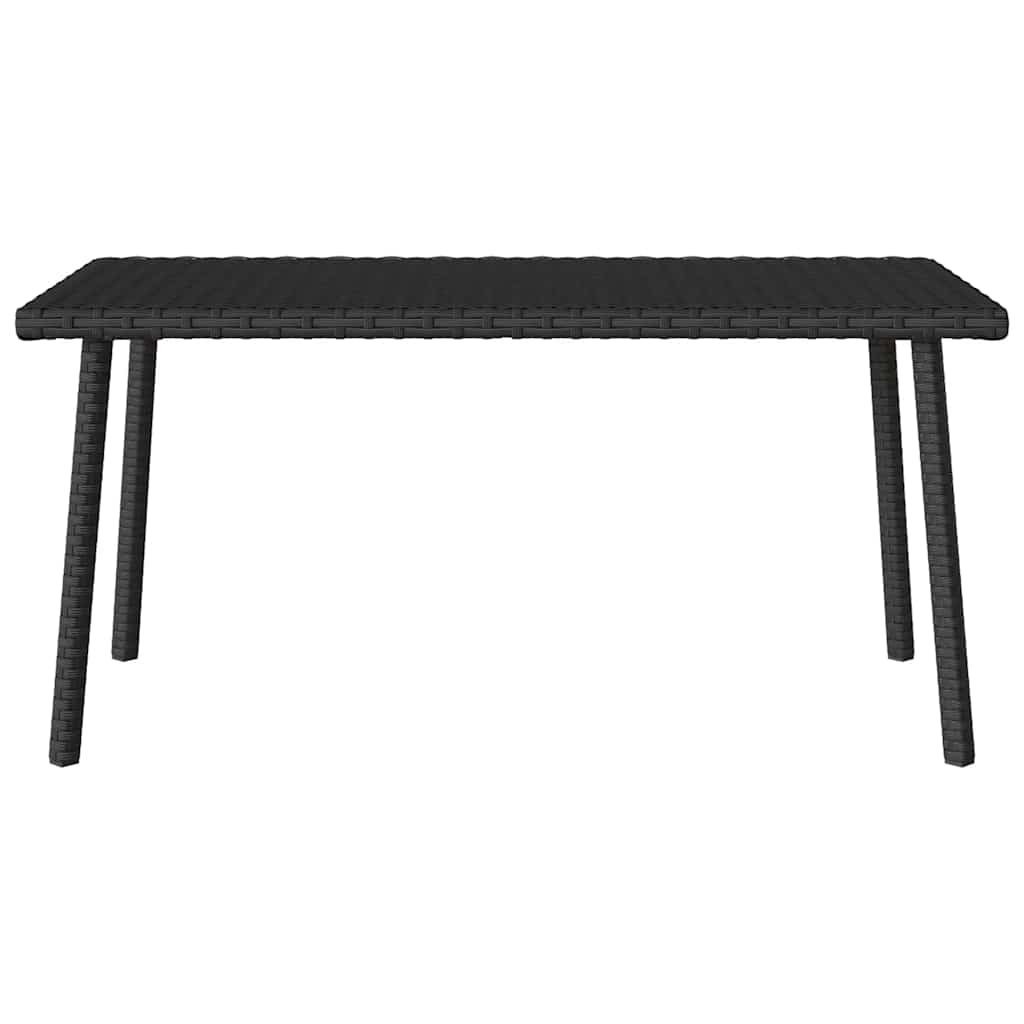 vidaXL Mesa centro jardín rectangular negra 80x40x37cm ratán sintético