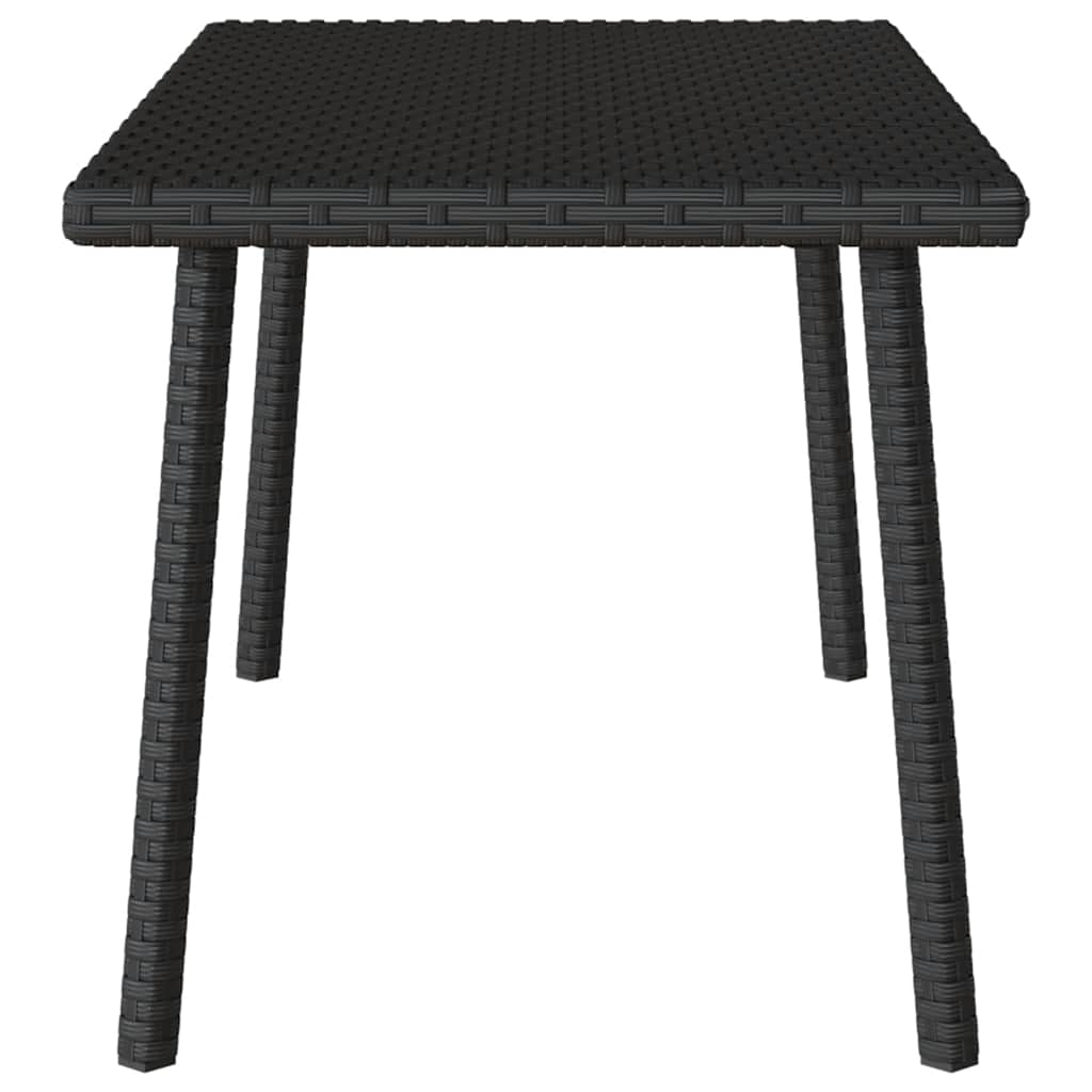 vidaXL Mesa centro jardín rectangular negra 80x40x37cm ratán sintético