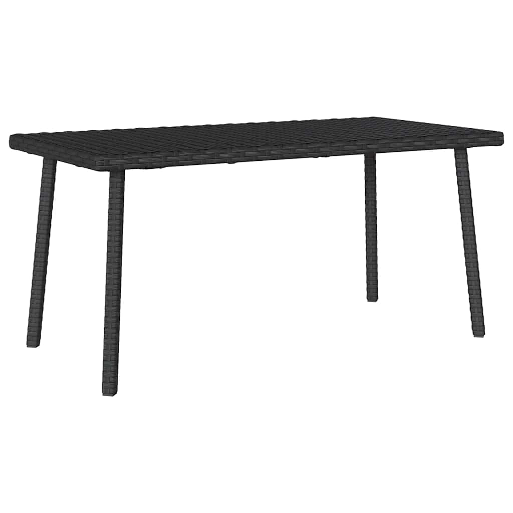 vidaXL Mesa centro jardín rectangular negra 80x40x37cm ratán sintético