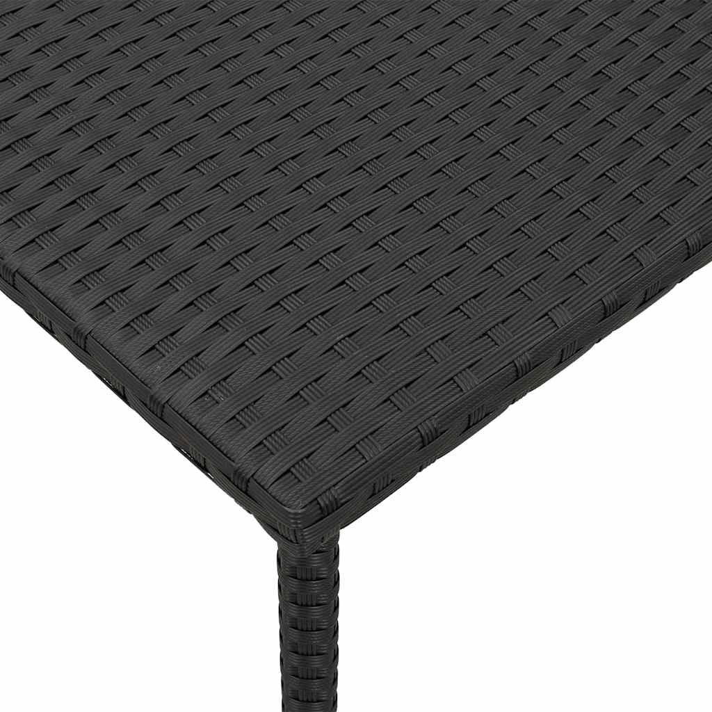 vidaXL Mesa centro jardín rectangular negra 80x40x37cm ratán sintético