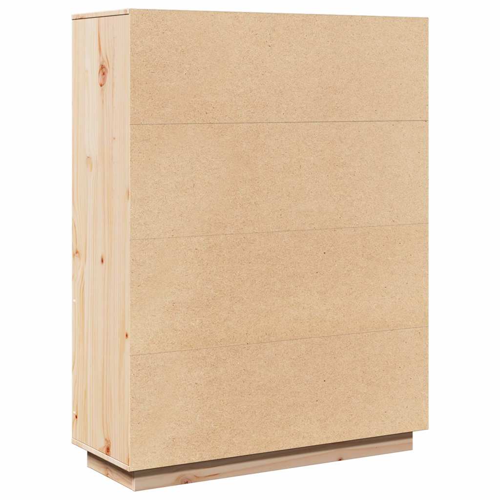 vidaXL Aparador alto de madera maciza de pino 89x34x116,5 cm