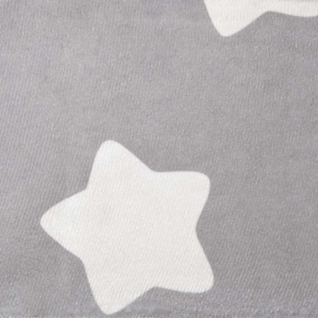 vidaXL Sofá cama infantil felpa suave gris claro con estrellas