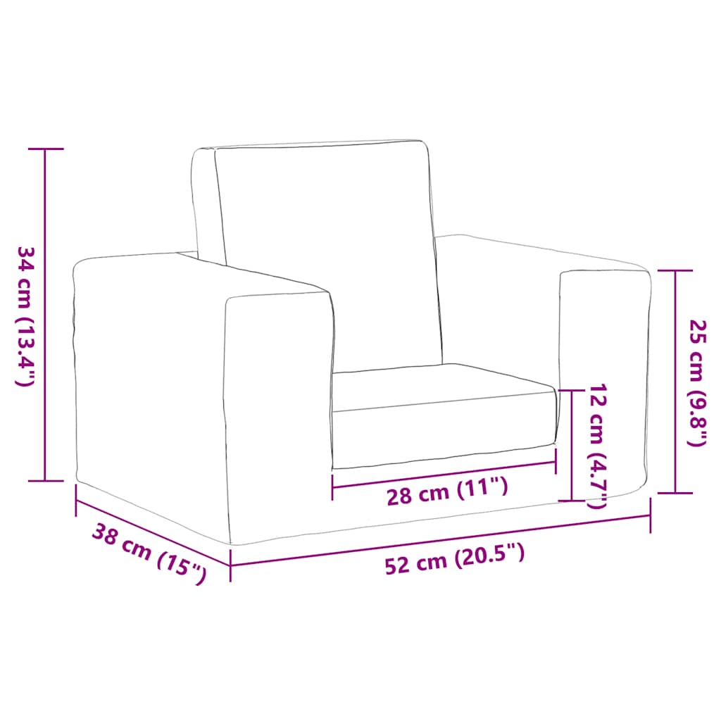 vidaXL Sofá cama infantil felpa suave gris antracita