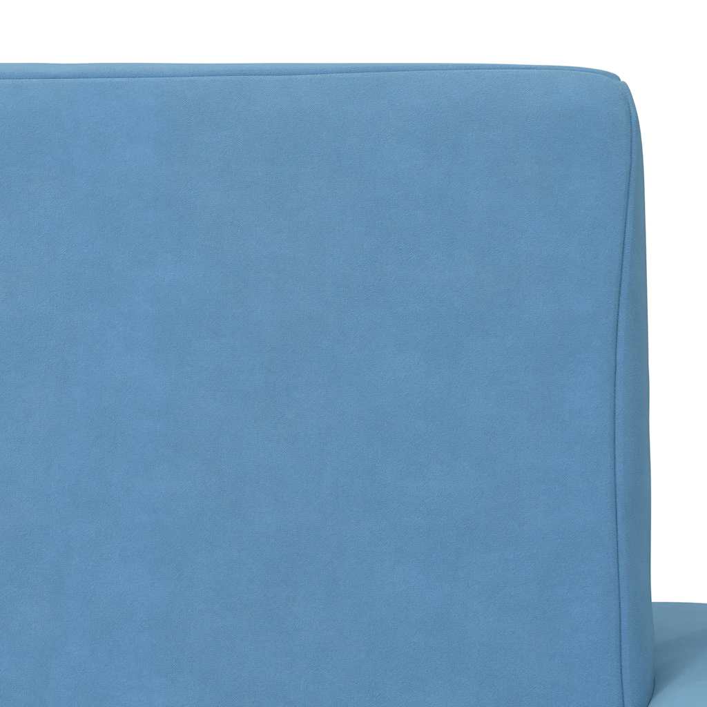 vidaXL Sofá cama infantil felpa suave azul