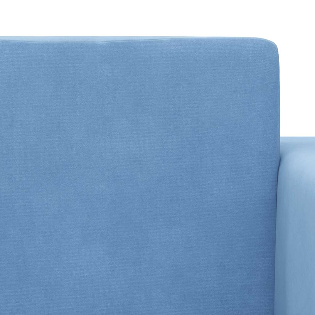 vidaXL Sofá cama infantil felpa suave azul