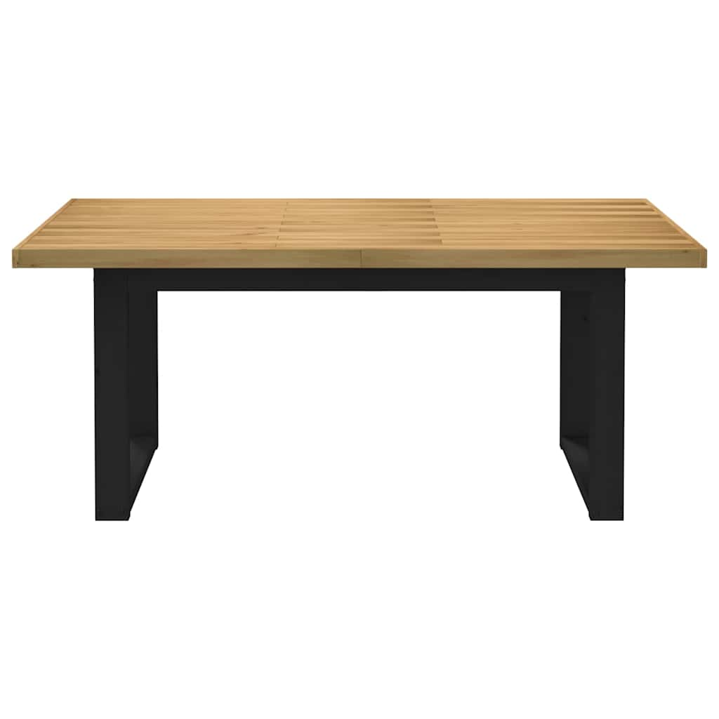 vidaXL Mesa de comedor "NOAIN" patas U madera maciza pino 180x90x75 cm