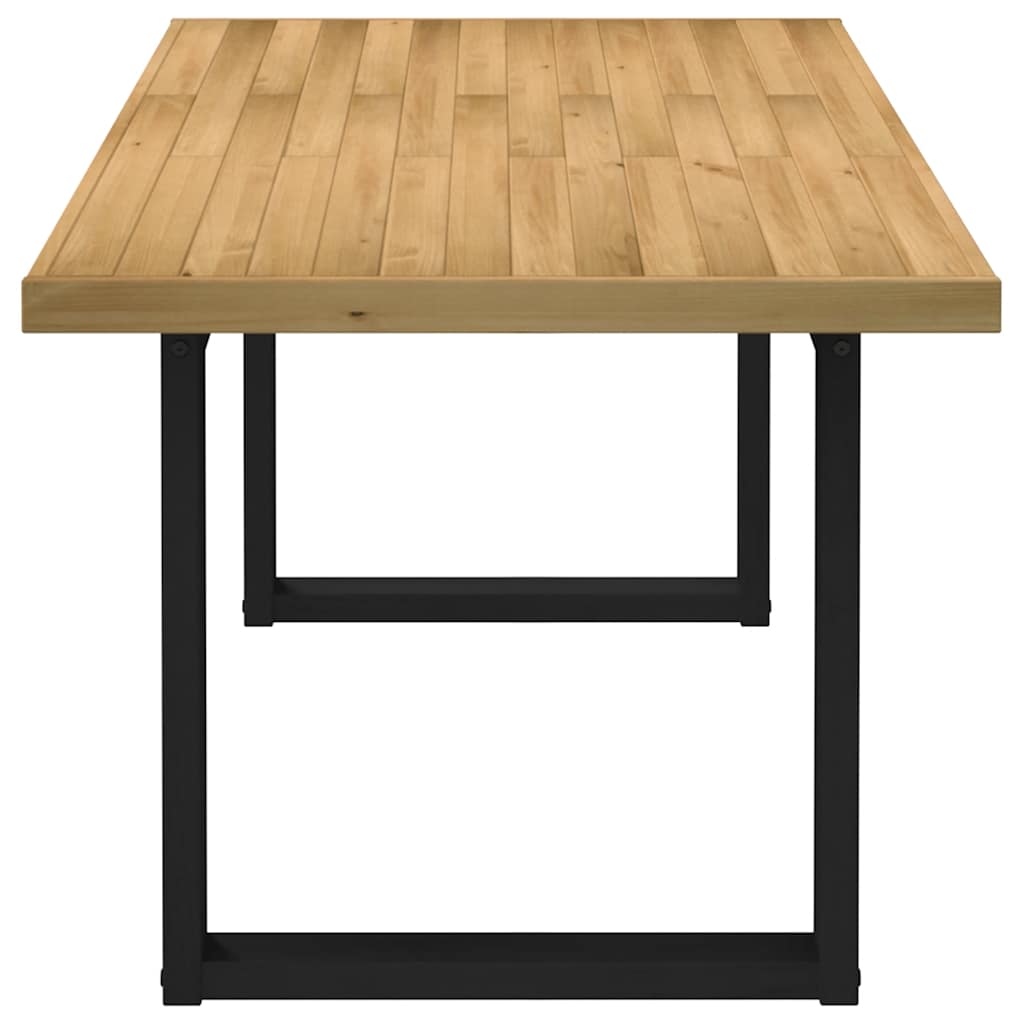 vidaXL Mesa de comedor "NOAIN" patas U madera maciza pino 180x90x75 cm