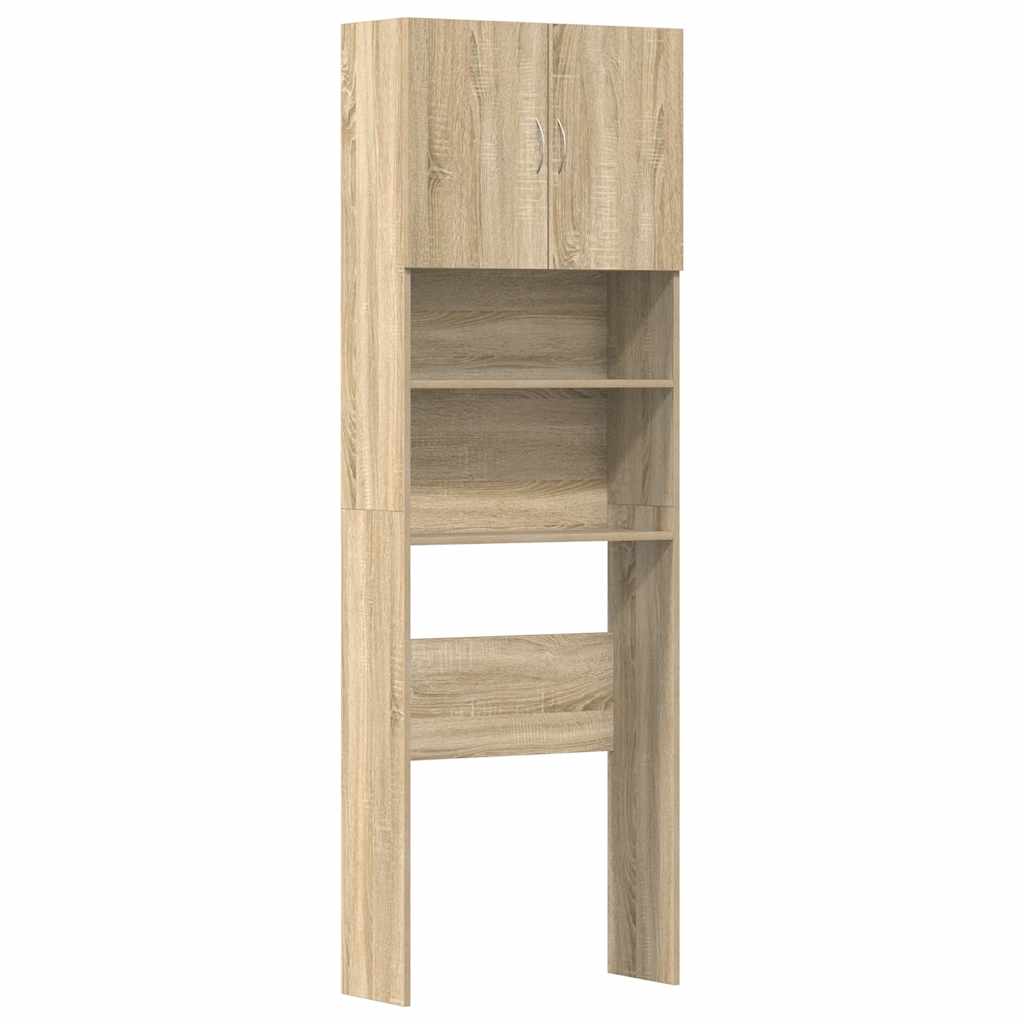 vidaXL Armario de lavadora madera ingeniería roble Sonoma 64x24x190 cm