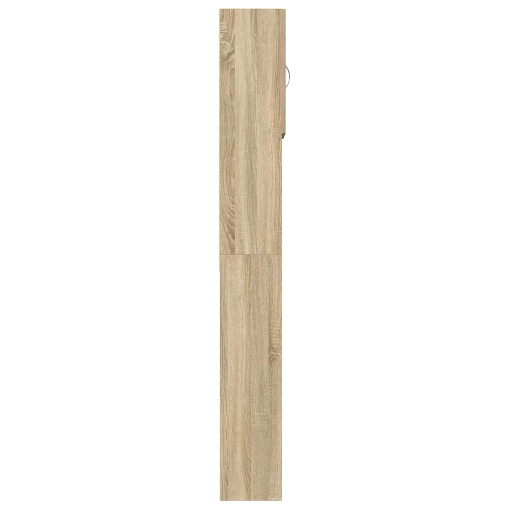 vidaXL Armario de lavadora madera ingeniería roble Sonoma 64x24x190 cm