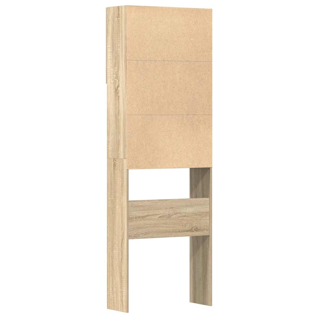 vidaXL Armario de lavadora madera ingeniería roble Sonoma 64x24x190 cm