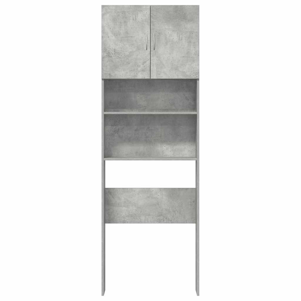 vidaXL Armario de lavadora madera ingeniería gris hormigón 64x24x190cm