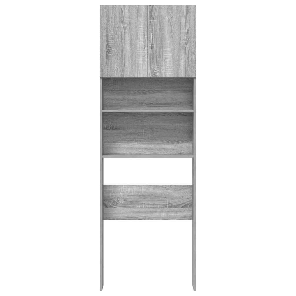 vidaXL Armario de lavadora madera ingeniería gris sonoma 64x24x190 cm