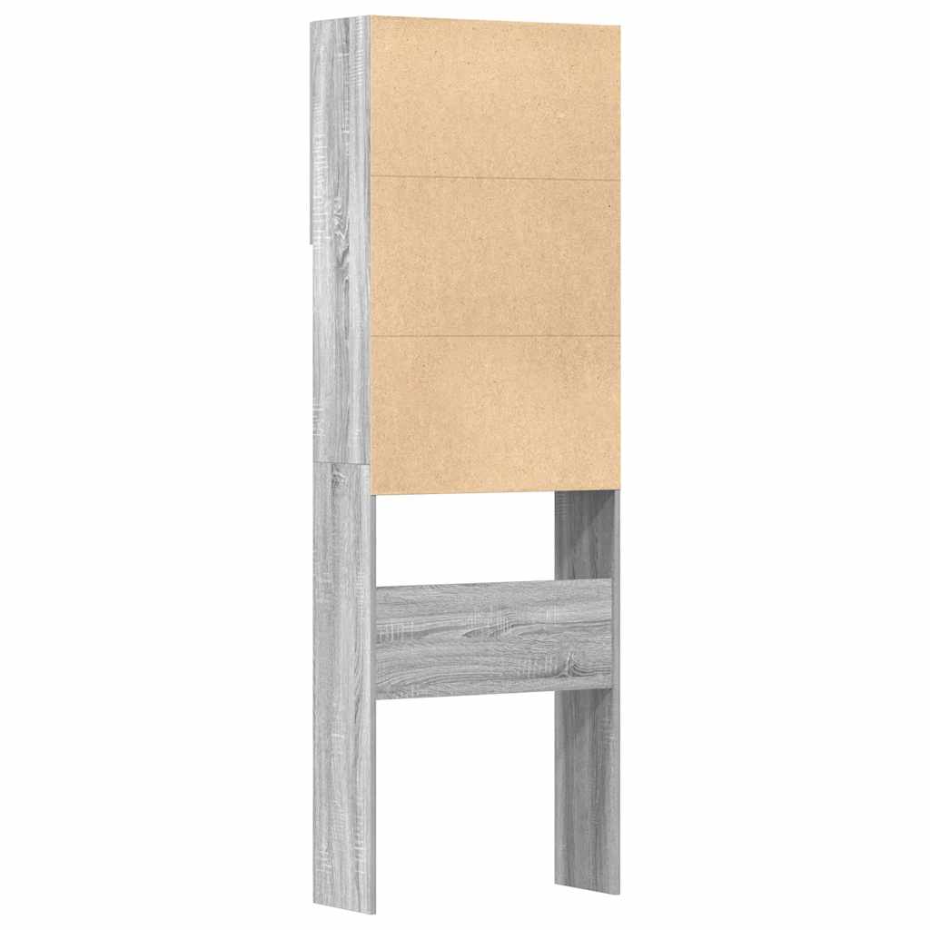 vidaXL Armario de lavadora madera ingeniería gris sonoma 64x24x190 cm