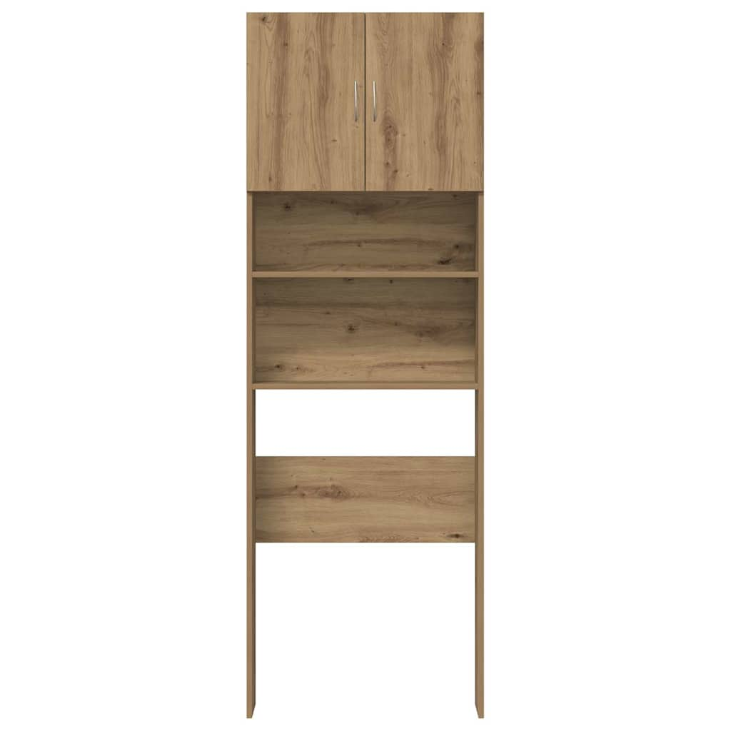 vidaXL Armario lavadora madera ingeniería roble artesanal 64x24x190 cm