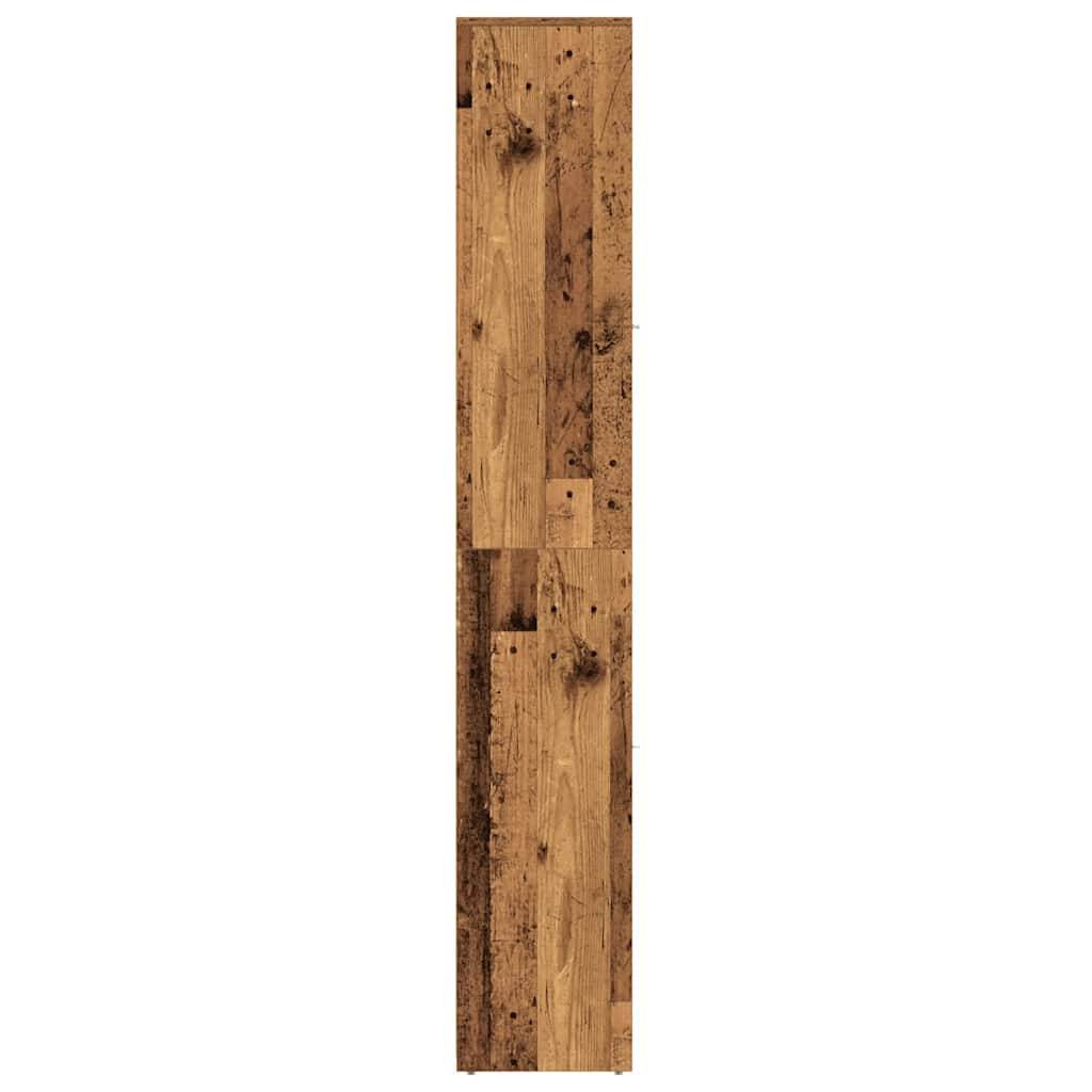 vidaXL Armario de baño madera de ingeniería envejecida 30x30x183,5 cm