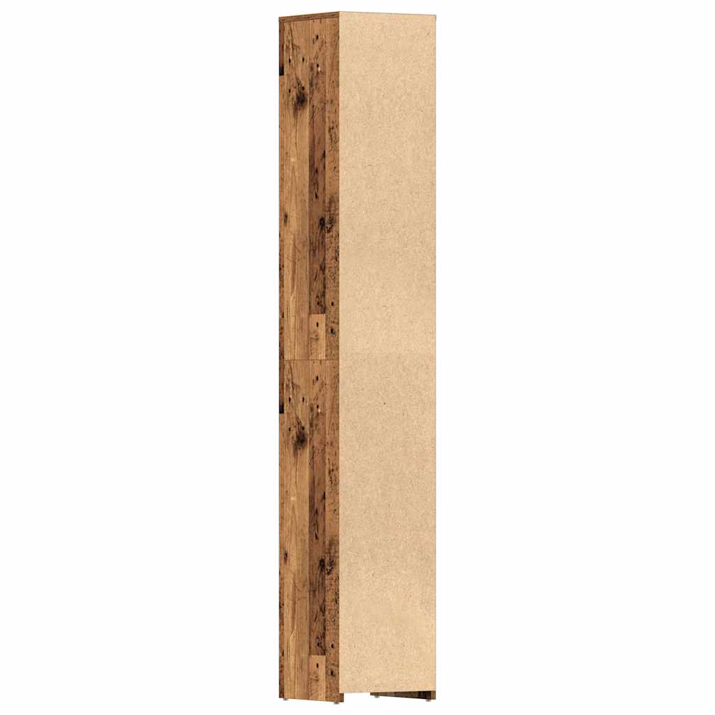 vidaXL Armario de baño madera de ingeniería envejecida 30x30x183,5 cm