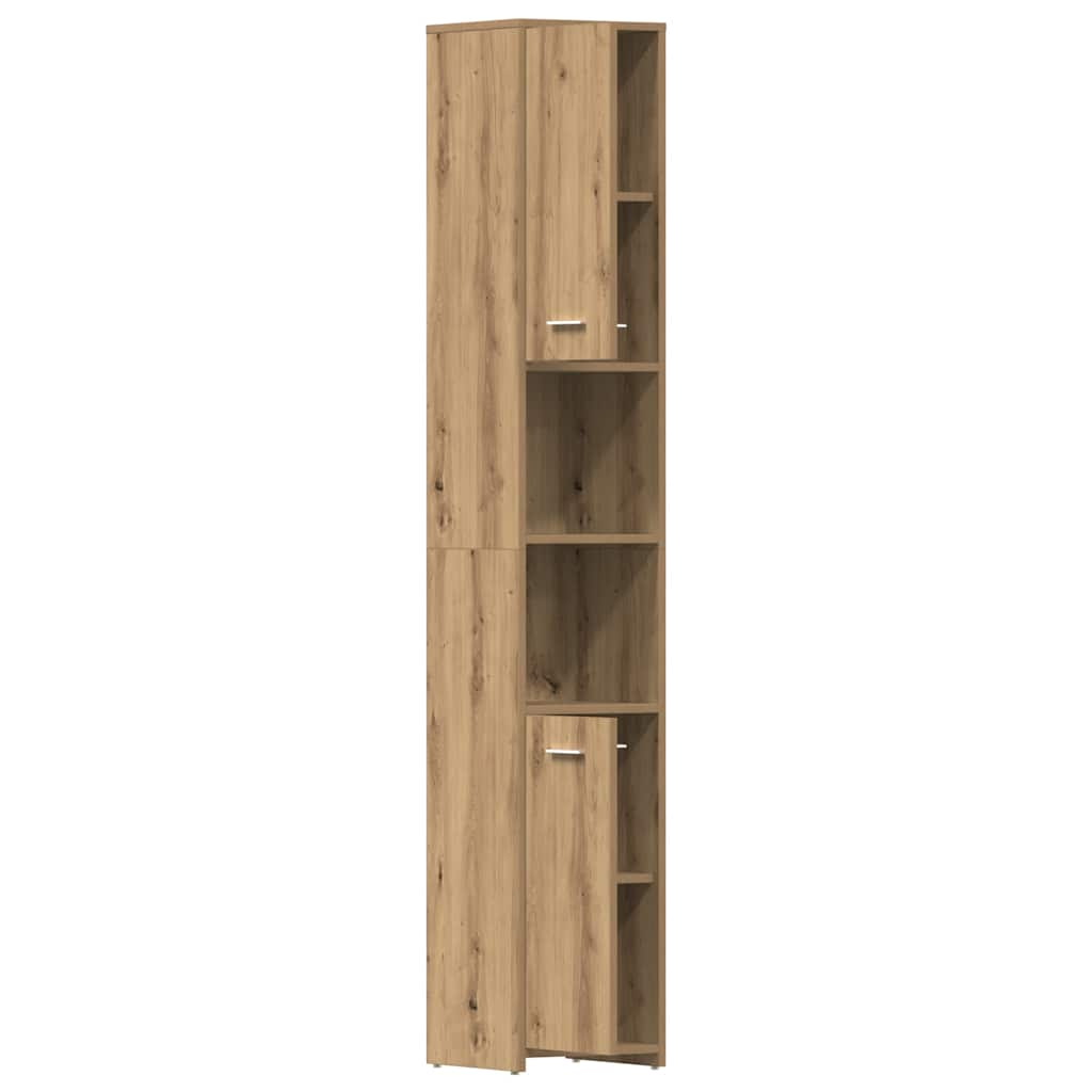 vidaXL Armario de baño madera ingeniería roble artisan 30x30x183,5 cm