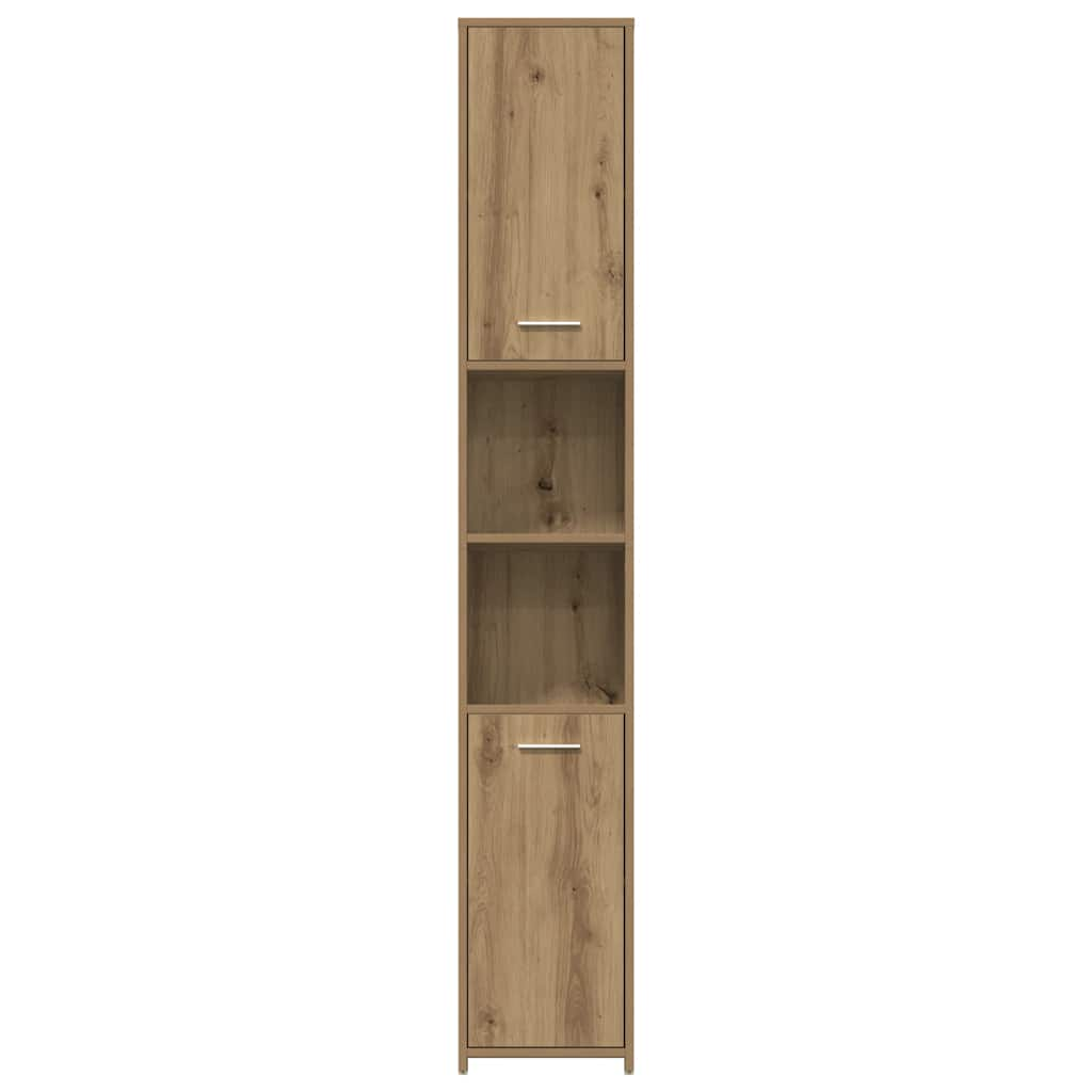 vidaXL Armario de baño madera ingeniería roble artisan 30x30x183,5 cm