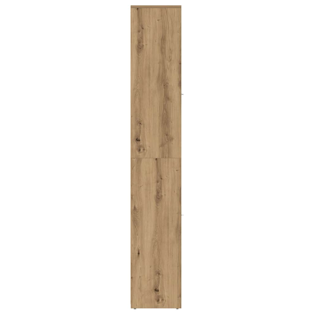 vidaXL Armario de baño madera ingeniería roble artisan 30x30x183,5 cm