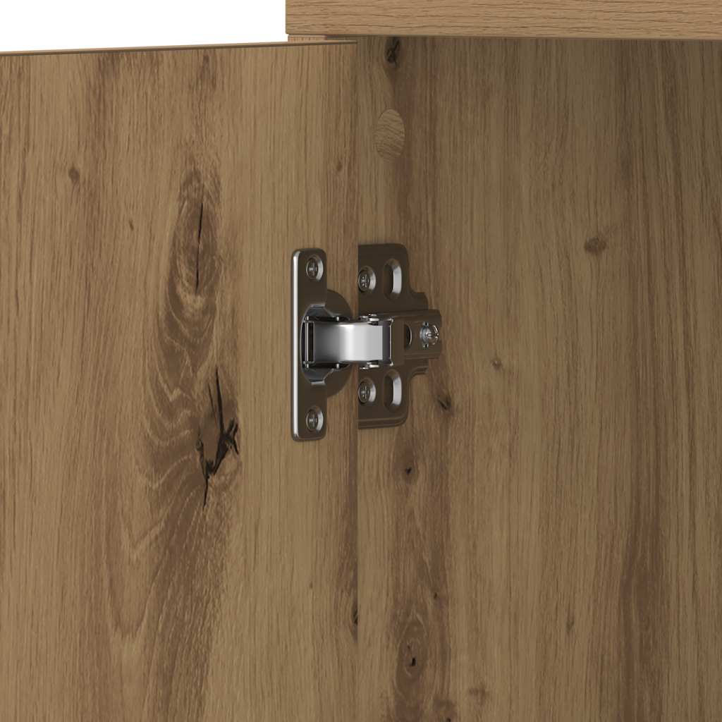 vidaXL Armario de baño madera ingeniería roble artisan 30x30x183,5 cm