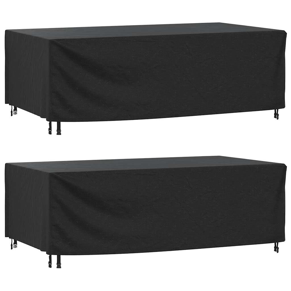 vidaXL Cubiertas de muebles jardín 2uds impermeable 420D 229x113x73 cm