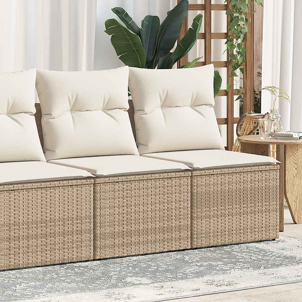 vidaXL Set sofás jardín y cojines 2 pzas ratán sintético acacia beige