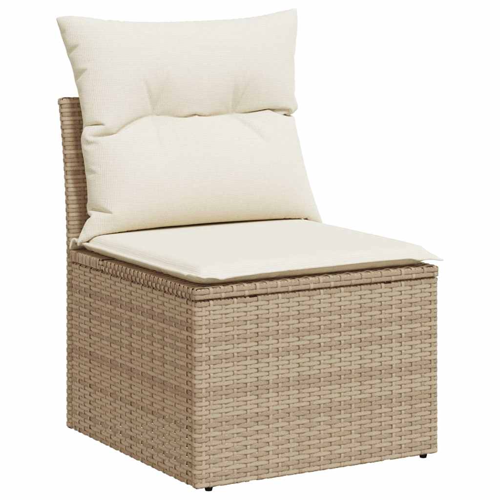 vidaXL Set de sofás de jardín y cojines 8 piezas ratán sintético beige