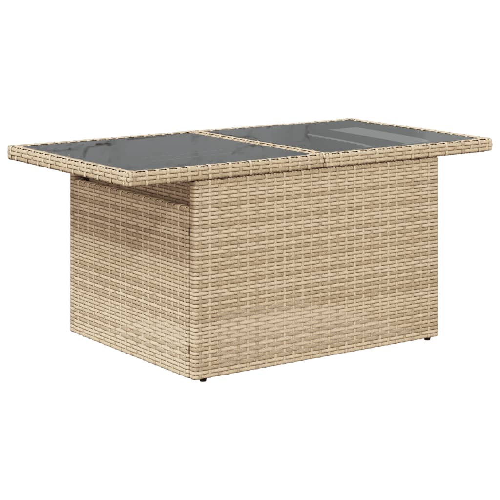 vidaXL Set de sofás de jardín con cojines 9 pzas ratán sintético beige