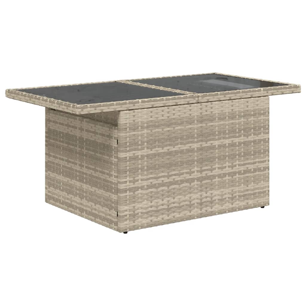 vidaXL Set muebles jardín 9 pzas y cojines ratán sintético gris claro