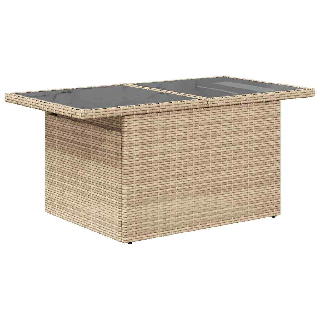 vidaXL Set sofás de jardín 7 piezas y cojines ratán sintético beige