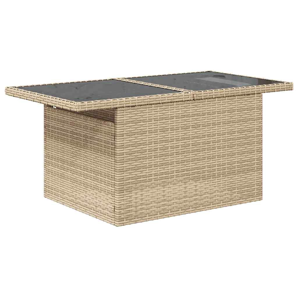 vidaXL Set de sofás de jardín con cojines 9 pzas ratán sintético beige