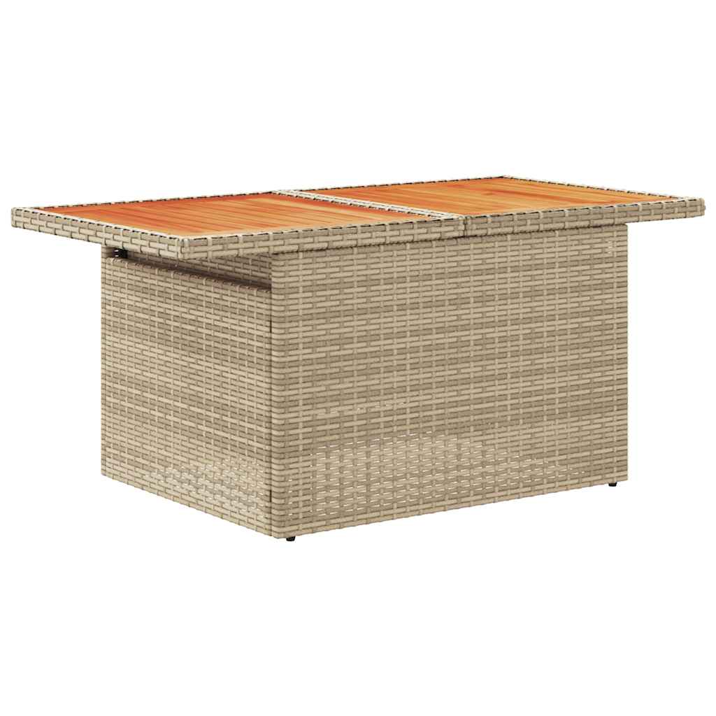 vidaXL Set sofás de jardín 7 piezas y cojines ratán sintético beige