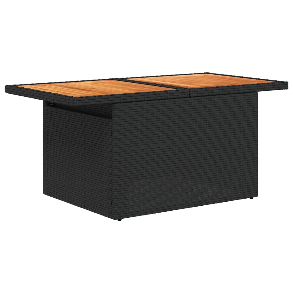 vidaXL Set de muebles de jardín 5 pzas y cojines ratán sintético negro