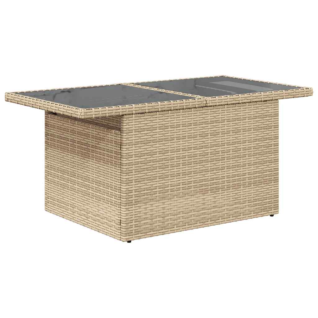 vidaXL Set sofás jardín y cojines 8 pzas ratán sintético acacia beige