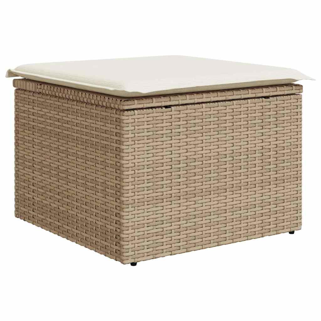 vidaXL Set sofás jardín y cojines 6 pzas ratán sintético acacia beige