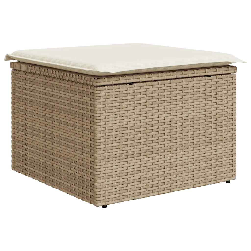 vidaXL Set sofás jardín y cojines 7 pzas ratán sintético acacia beige