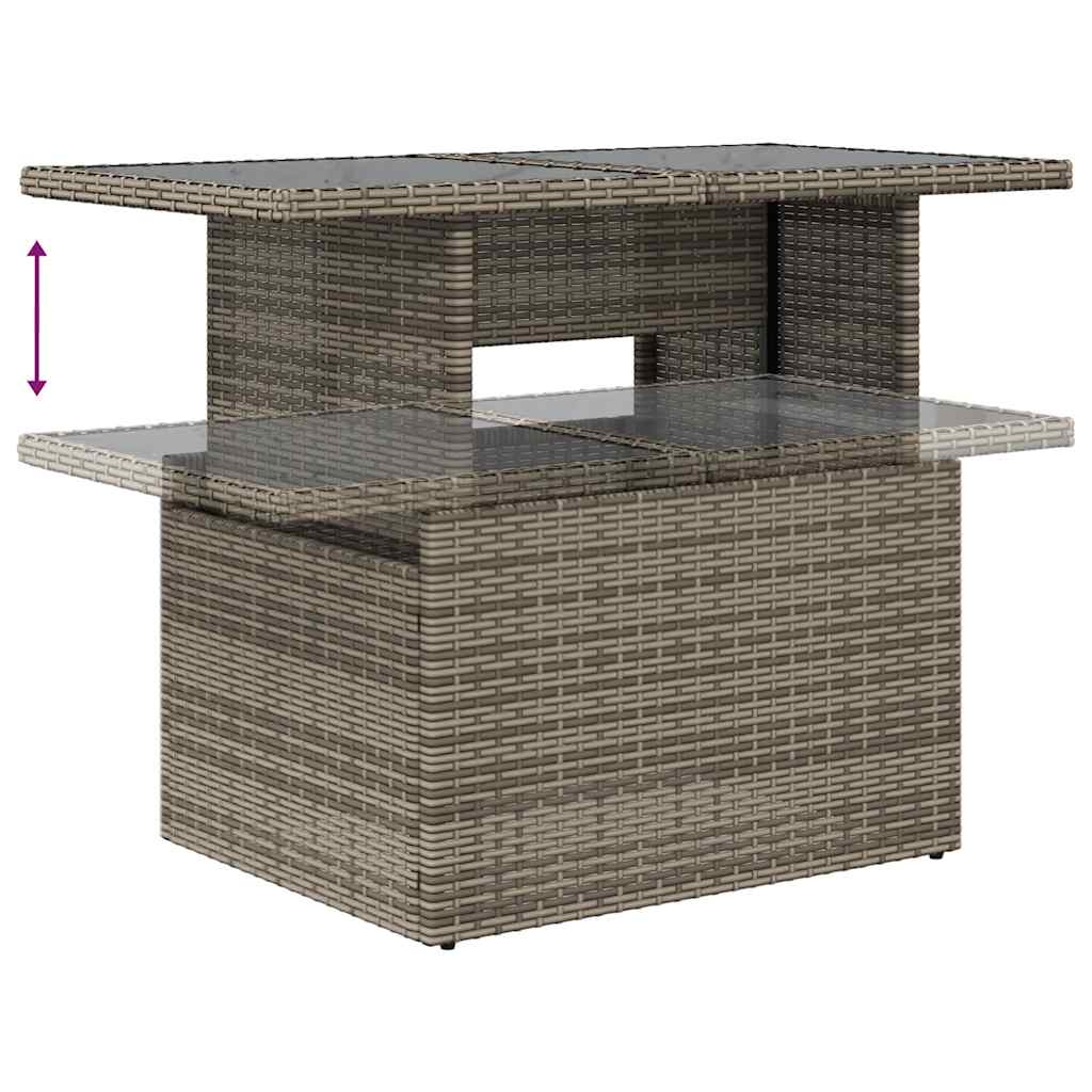 vidaXL Set de muebles de jardín 6 pzas y cojines ratán sintético gris