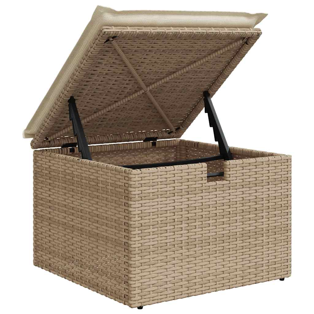 vidaXL Set sofás jardín y cojines 6 pzas ratán sintético acacia beige