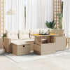 vidaXL Set sofás jardín y cojines 8 pzas ratán sintético acacia beige