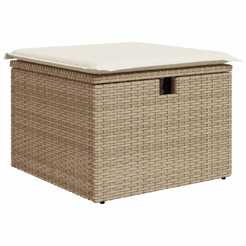 vidaXL Set sofás jardín y cojines 8 pzas ratán sintético acacia beige