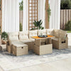 vidaXL Set sofás jardín y cojines 5 pzas ratán sintético acacia beige