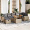 vidaXL Set sofás jardín y cojines 5 pzas ratán sintético acacia beige