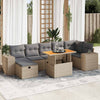 vidaXL Set sofás jardín y cojines 5 pzas ratán sintético acacia beige