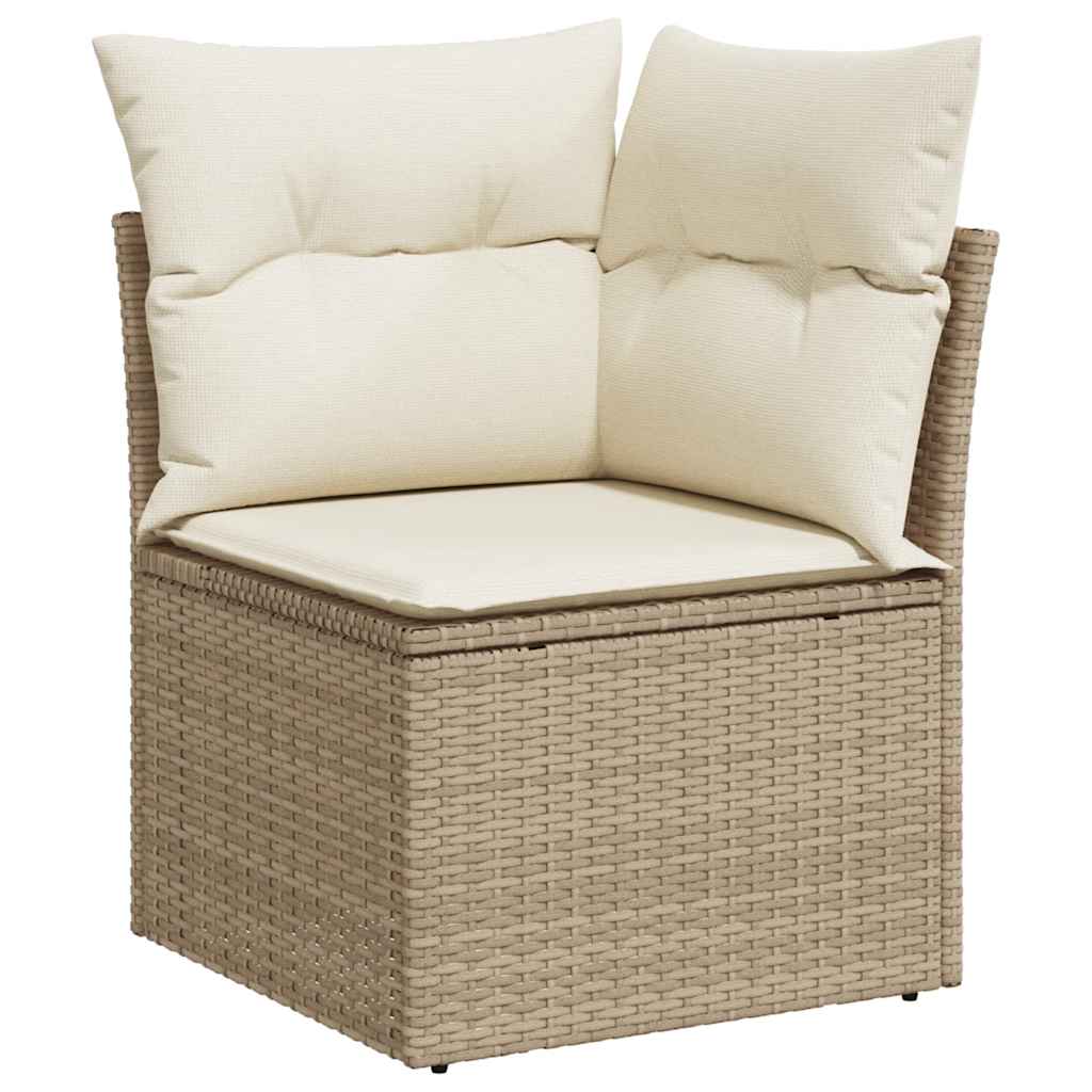 vidaXL Set de sofás de jardín y cojines 8 piezas ratán sintético beige