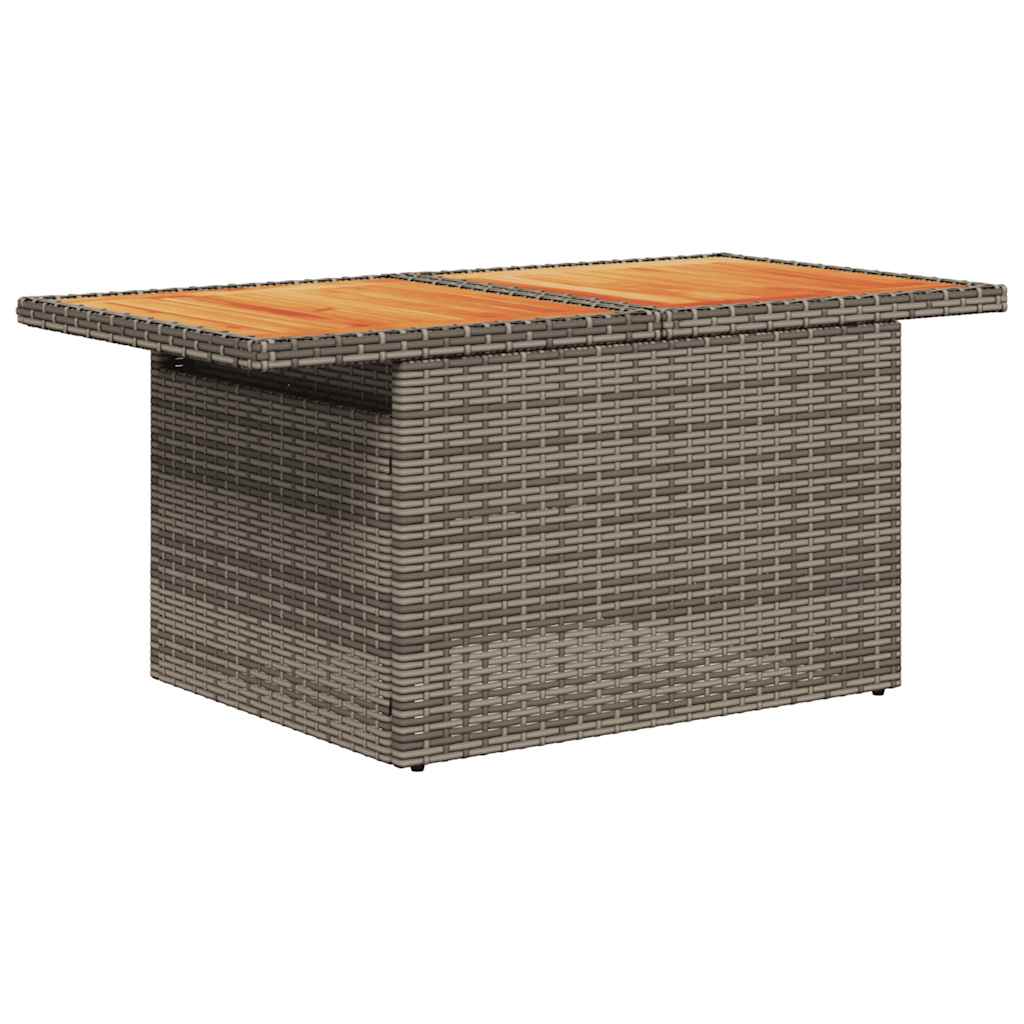 vidaXL Set de muebles de jardín 6 pzas y cojines ratán sintético gris