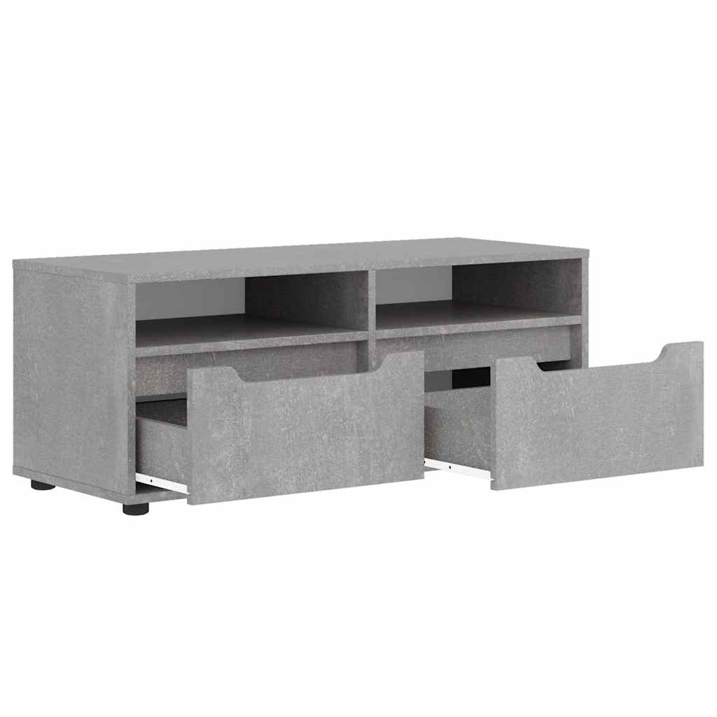 vidaXL Mueble TV VISNES gris hormigón 100x40x38 cm madera ingeniería