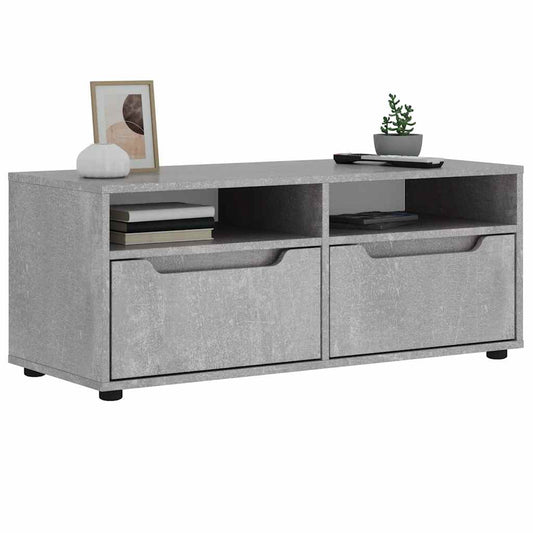 vidaXL Mueble TV VISNES gris hormigón 100x40x38 cm madera ingeniería