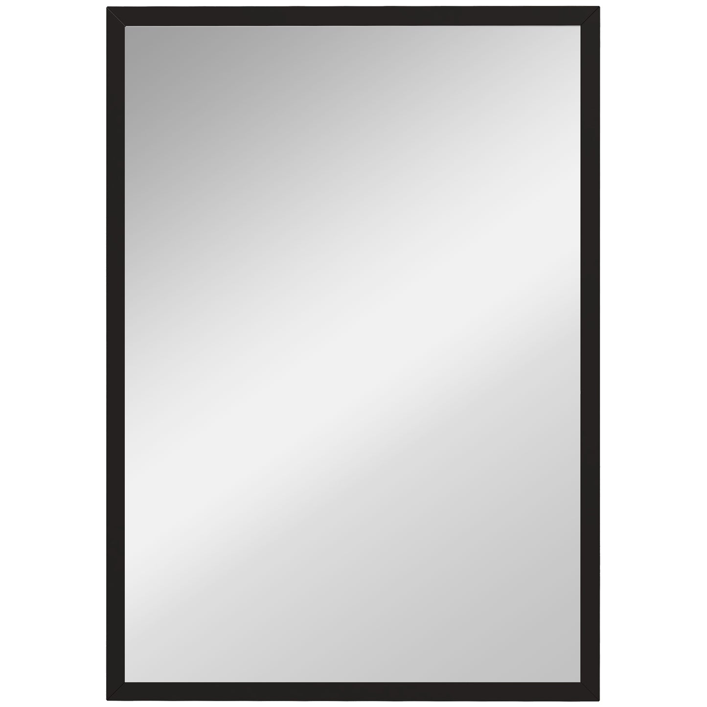 HOMCOM Espejo Rectangular Espejo de Baño 50x70 cm Espejo de Pared Decorativo para Salón Entrada Pasillo Horizontal o Vertical Blanco